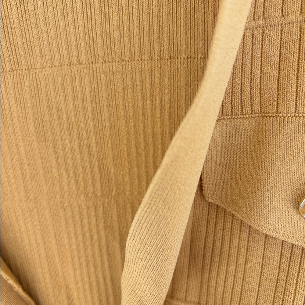 Sandro Mustard Ribbed Button-Up Cardigan - Picture 10 of 13
